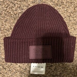 Coach women’s Dark Maroon Knit Hat